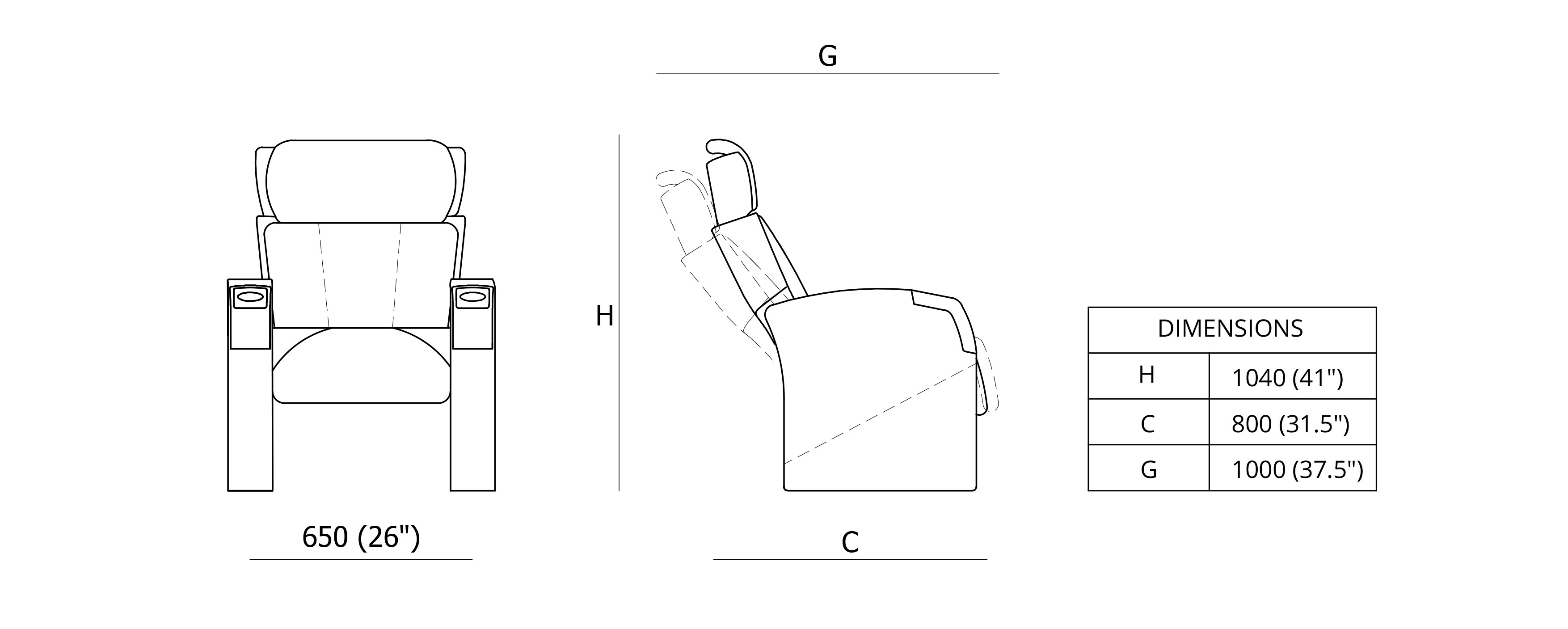 Opus Glide Dimensions
