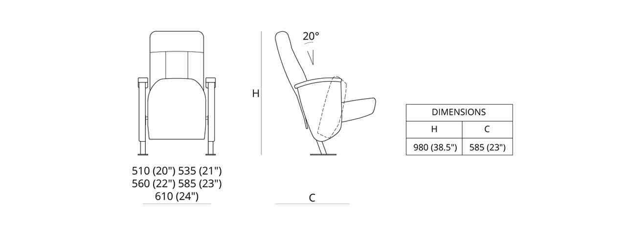 Riviera (Sports) Dimensions