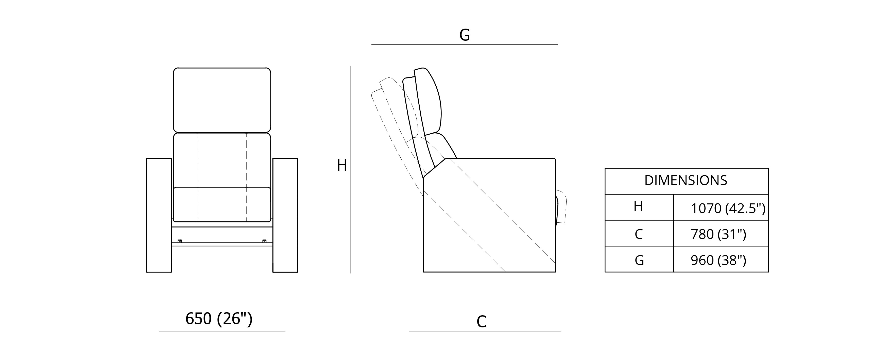 Verona Glide Dimensions